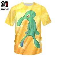 New 3D Printed Bold And Brash Squidward T-shirt Mens Funny Hip Hop Streetwear Loose Top Oversized XS-4XL