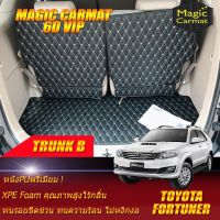 Toyota Fortuner 2012-2015 Trunk B (เฉพาะถาดท้ายรถแบบ B) ถาดท้ายรถ Toyota Fortuner 2012 2013 2014 2015 พรม6D VIP Magic Carmat