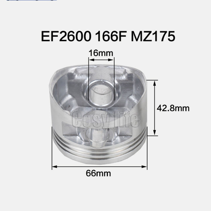 mz175-66มิลลิเมตรลูกสูบชุดสำหรับ-yamaha-yp30g-ef2600-ef2700-4จังหวะ2kw-ประกอบกระบอกเครื่องกำเนิดไฟฟ้าแหวนชุดคลิปขาชิ้นส่วน