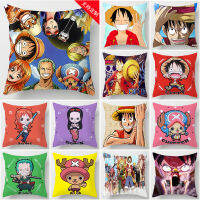 ปลอกหมอนลายการ์ตูนวันพีช,เคสหมอนนอนลายการ์ตูนรูป Luffy Zoro Nami ไม่มีไส้หมอนขนาด40*40/45*45/50*50ซม.