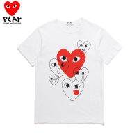 COMME DES GARCONS CDG PLAY High Quality T-shirt Spring and Summer Fashion Short-sleeved Round-neck T-shirt Men and Women Unisex Running Fitness Casual T-shirt