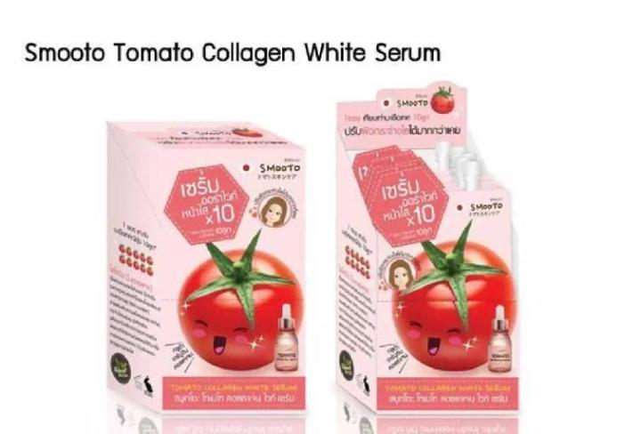 ส่งฟรี-เมื่อซื้อ3ซอง-smooto-tomato-collagen-white-serum-10-ml-สมูทโตะ-คอลลาเจน-ไวท์-เซรั่ม-10-มล-เซรั่ม-บำรุงผิว-สารสกัดเข้มข้นจากมะเขือเทศ