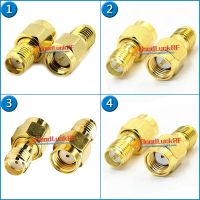 SMA Male to RP-SMA RPSMA RP SMA Female Plug Cable Antenna Connector Socket GOLD Palted Brass Straight Coaxial RF Adapter 50 ohm Electrical Connectors