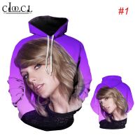 2023 NewHX Taylor Swift Country Music Singer 3D พิมพ์ Unisex Hoodies Casual Long Sleeve Hooded Tops