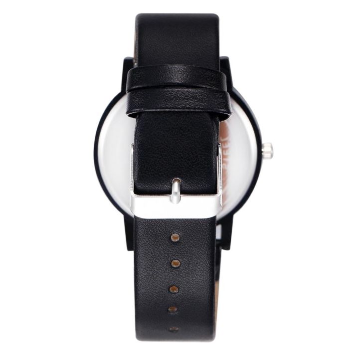 creative-หนังสีดำนาฬิกาควอตซ์ผู้ชายผู้หญิงแฟชั่นสบายๆนาฬิกาอินเทรนด์-minimalist-นาฬิกาข้อมือ-reloj-mujer-hombre-2023