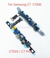 Untuk C7000 Samsung Galaxy C7 C7 Pro USB C7010ปลั๊ก Soket Penyambung Caj Dok Port สายแพแจ็คหูฟังแบบยืดหยุ่นเครื่องเสียง