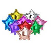 【hot】♤✁☽  20 pieces of 10 inch five-pointed star foil balloon children birthday party holiday wedding decoration balloons
