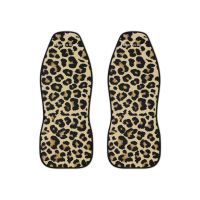 [HOT IUXKLKXLWSGH 551] Leopard Car Seat Covers (ชุด2) Universal Front Car และ Suv Seat Covers Custom Seat Protector รถอุปกรณ์เสริมของขวัญสำหรับ