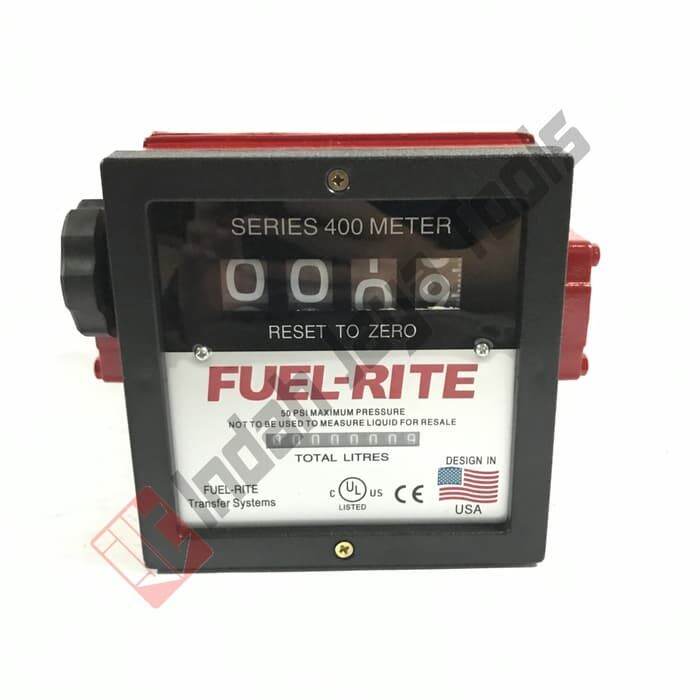 FUELRITE Flowmeter 4 Digit 1.5 Inch Meteran Solar Flow Meter