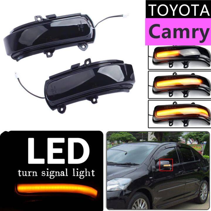 2pcs Dynamic Led Side Rearview Mirror Turn Signal Light Smoke Lens Blinker Indicator Lamp 3624