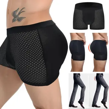 Hip Workout Menmen's Padded Butt Enhancer Shaper Shorts - Spandex & Nylon  Hip Lifting Underwear