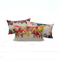 Beige Spring Flower Floral Pillow Case Funda De Cojin 30 x 50 Couche Sofa Garden Rectangular Cushion Cover Housse Coussin Decor