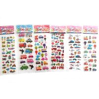 ✻✑♈ 6 Pcs Transport Car Bubble Stickers Decals Wall Stickers For Kids Gift Puffy Reward Notebook Sticker Label Decoration