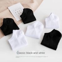 Black, White and Gray Socks Male Socks Summer Autumn and Winter Four Seasons Solid Color Mens Short Ankle Socks Invisible Low Cut Socks Sweat-Absorbent