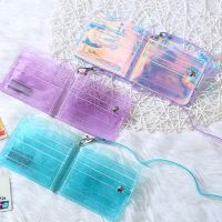 hot！【DT】┋☋✽  Glitter Transparent Credit Card Purse Fashion ID Holder Wallets Photo Folder Clutch Wallet