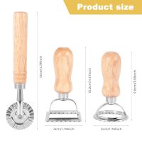 3PCS Ravioli Pasta Cutter Set, Ravioli Stamp Maker with Wooden Handle Ravioli Cutter Pasta Cutter for Ravioli, Pasta, Dumplings Lasagna, Pierogi