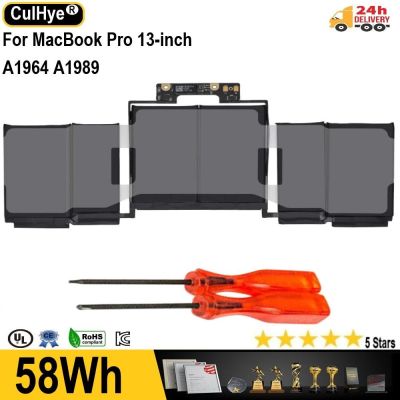 w93fv8 11.41V 58Wh A1964 Laptop Battery for MacBook Pro 13 quot; A1989 Mid 2018 2019 A2251 2020 EMC 3214 EMC 3358 3348  020-02497 MR9Q2LL/A