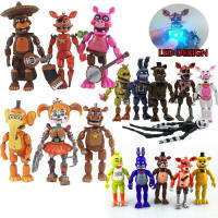 6pcs/set Five Nights at Freddys Nightmare Freddy Chica Bonnie Funtime Foxy PVC Action Figures Toys