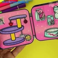 ❂☒ Mini cat house/replacing manual DIY toy doll game quiet book materials package trill hot style