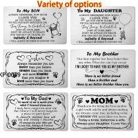 【CW】♠  Wallet Card Postcard TO MY DAUGHTER BROTHER MOM WIFE HUSBAND Couple  trendy