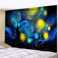 Bohemian Tapestry Night Starry Sky and Castle Tapestry Abstract Art Tapestry Wall Tapestry Wall Art Decoration Jewelry Gift Knitting  Crochet