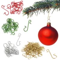 100pcs Christmas Ornament Metal S Shaped Hooks Holders Christmas Tree Ball Pendant hanging Decoration for home Navidad New Year