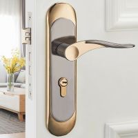 【cw】Indoor Household Door Handle For Home With Security Lock Key Set Aluminum Alloy