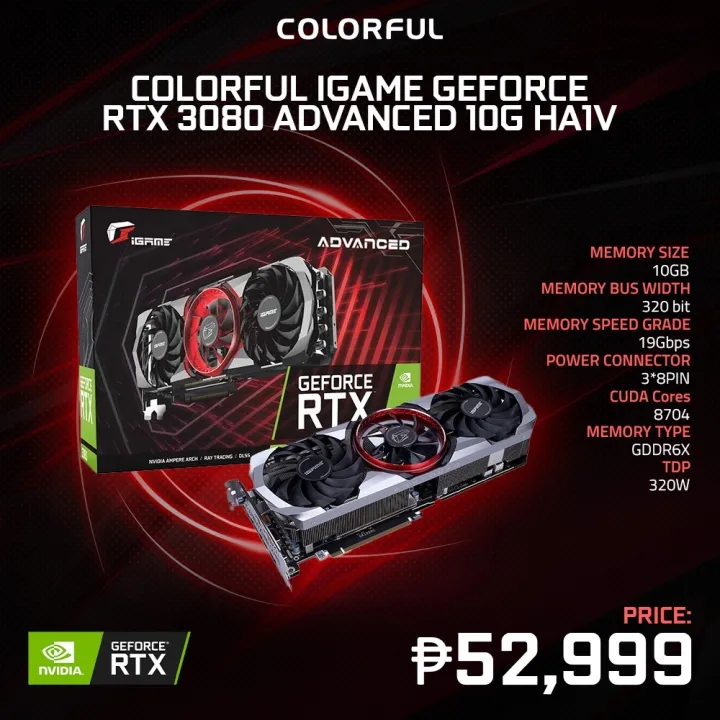 Colorful iGame GeForce RTX 3080 Advanced 10G-V | Lazada PH