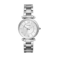 *[ของแท้ รับประกันโดยเซ็นทรัลกรุ้ป] นาฬิกา Fossil ES4341 รุ่น CARLIE ขนาดหน้าปัด 35MM สีSilver [รับประกัน 2ปี*]