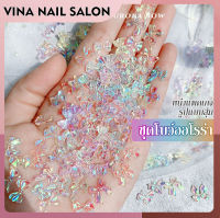 VINANAILSALON อะไหล่ติดเล็บ เครื่องประดับเล็บ ออโรร่า โบว์ฤดูร้อน ผีเสื้อขนาดเล็กอุปกรณ์ทำเล็บ NG189