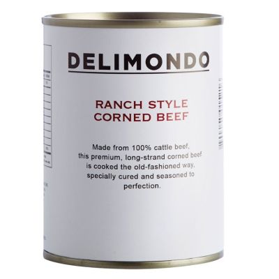 Premium import🔸( x 1) DELIMONDO CORNED BEEF 380g. เนื้อวัวบดปรุงรสบรรจุกระป๋อง มีให้เลือก 2 รสชาติ RANCH STYLE [DM01]