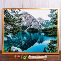 【CC】 Landscape Printed Canvas 11CT Embroidery DMC Threads Handicraft Sewing Knitting  Counted