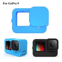 2 In1 เคสซิลิโคนสีดํา ฝาครอบเลนส์สําหรับ Gopro Hero 9