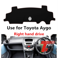 Taijs ขวามือไดรฟ์แผงควบคุมรถเสื่อ Dash-Mat สำหรับโตโยต้า Aygo 2000 2001 2002 2003 2004 2005สีอาทิตย์ปกอุปกรณ์เสริมในรถยนต์