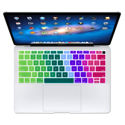 ฝาครอบแป้นพิมพ์เข้ากันได้กับ MacBook Air 2018 13.3 นิ้ว A1932 รุ่น US พร้อมจอแสดงผล Retina และตัวป้องกันซิลิโคน Touch Id-Shop5798325