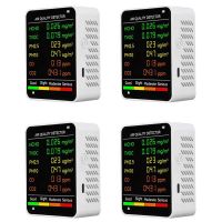 4X 6 in 1 PM2.5 PM10 HCHO TVOC CO CO2 Air Quality Detector CO CO2 Formaldehyde Monitor Home Office Air Quality Tester