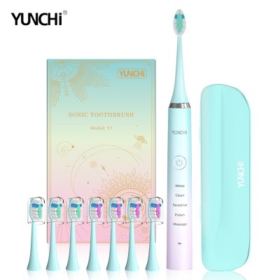 hot【DT】 Yunchi Electric Toothbrush USB Rechargeable Adult IPX7 10 Brushes Heads