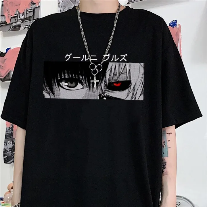 Japan Anime Punk Tokyo Ghoul Kaneki Ken Print Loose T-shirt Harajuku Casual  Cool Chic Cartoon Streetwear Funimation Women Shirt | Lazada PH