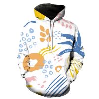 Sudadera con capucha para hombre y mujer, ropa de calle masculina con estampado de arte colorido abstracto de graffiti en 3D para otoño