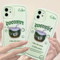 เคส RouJiang สำหรับ iPhone 15 14 13 12 11 Pro Max X XR Xs Max 8 7 6S Plus SE 2020เคสโทรศัพท์เรียบง่ายธีมมะพร้าว