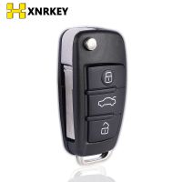 ปลอกรีโมกุญแจแบบพลิกรถยนต์ XNRKEY 3ปุ่มสำหรับ Audi A2 A3 A4 A8 A6L TT ฝาครอบกุญแจพลิกสำหรับรถยนต์