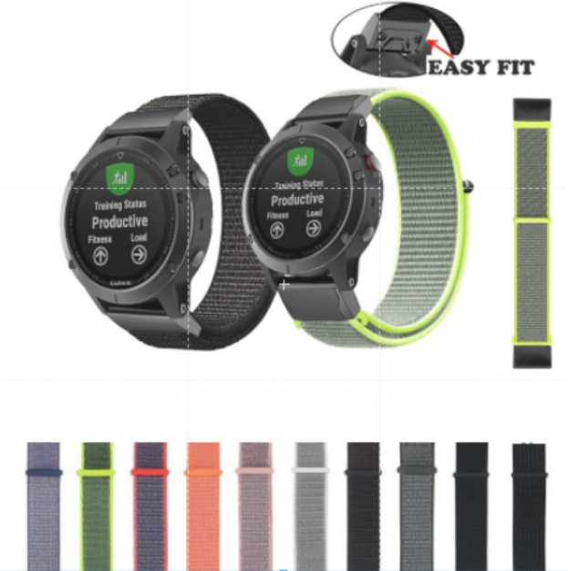 Nylon Loop Quick Fit Watch Band Strap for Garmin Fenix 6 5 Plus 935 945