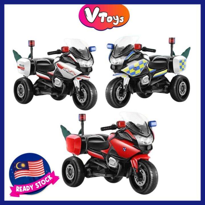 childrens electric police motorbike
