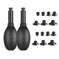 Camera Lens Sucker Kit Vacuum Suction Pen Black 8-In-1 with 7 Interchangeable Suction Cups Tool for Lens Repair and Clean