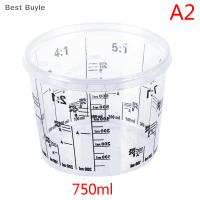 ?Best Buyle พลาสติกสีผสมถ้วย PP Hard Plastic TUNE Paint CUP พร้อมฝาครอบ