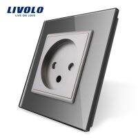 มาตรฐานอียู Livolo คริสตัลเต้าเสียบไฟอิสราเอลหน้าจอโทรศัพท์100 ~ 250V 16A ปลั๊กไฟติดผนังเต้าเสียบไฟ C7C1IL-11/12/13/15(7สี) ไม่มีโลโก้