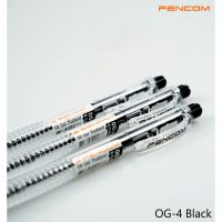 หมึกดำ Pencom OG04 ปากกาหมึกน้ำมันแบบกดสีดำ ด้ามใส หัวปากกาขนาด 0.5 mm. ด้ามจับจับง่าย เขียนสบายมือ จำหน่าย 12 ด้าม 24 ด้าม และ 50 ด้าม