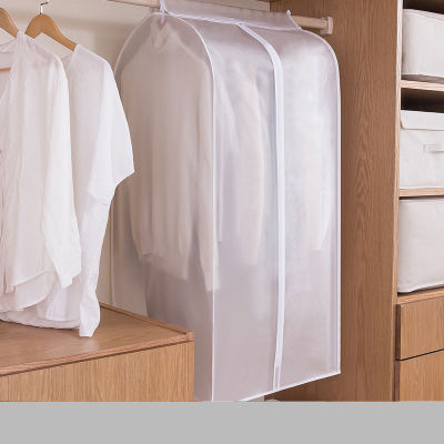 Translucent Clothes Dust Cover White 3D Large Home Dresses Garment Dust Bag Household Hanging Storage Bag With Zipper Suit Case