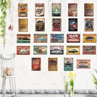 Route Motorcycle Vintage Plaque Painting - Metal Wall, Garage, Bar, Home, Art,And Craft Decor - Cuadros 30X20CM