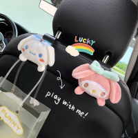 【cw】Cute Sanrio Anime Kuromi Cinnamoroll My Melody Plush Car Seat Headrest Hook Auto Back Seat Storage Holder Car Accessories Kawaiihot